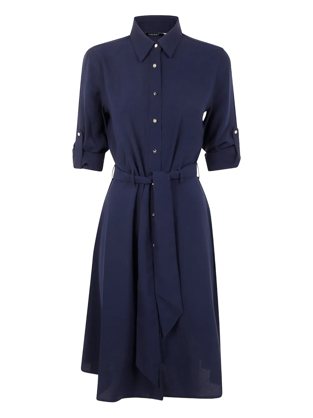 Lauren Ralph Lauren belted shirtdress Blauw