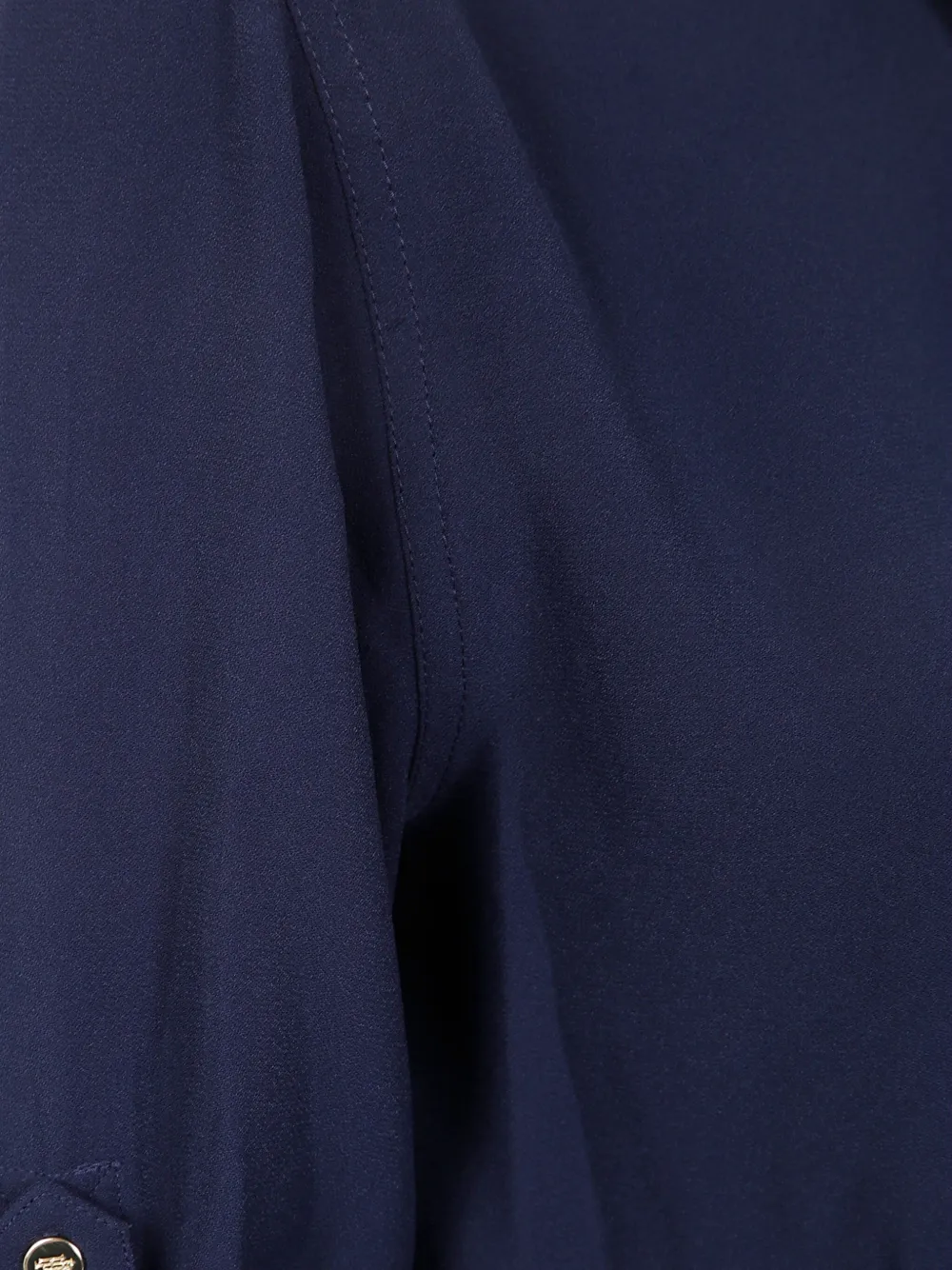 Lauren Ralph Lauren Zijden blousejurk Blauw