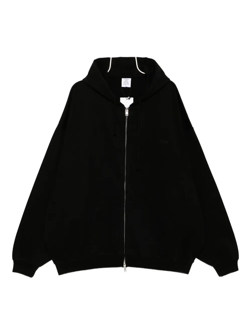 【VETEMENTS】ブラック XXX ロゴ フーディ VETEMENTS】XXX LOGO HOODIE | AYIN