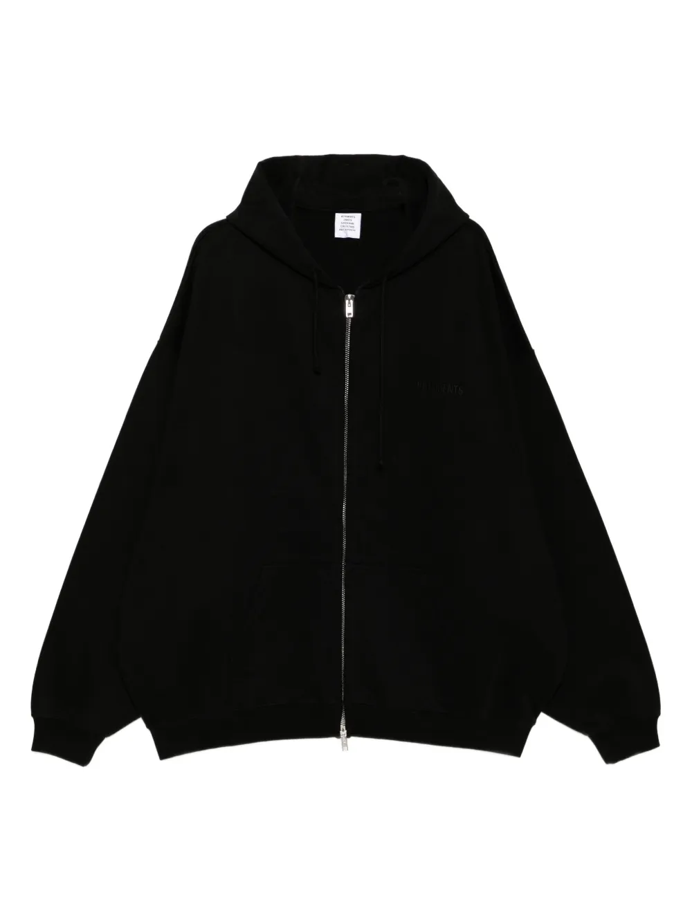 VETE TS Hoodie met geborduurd logo Zwart