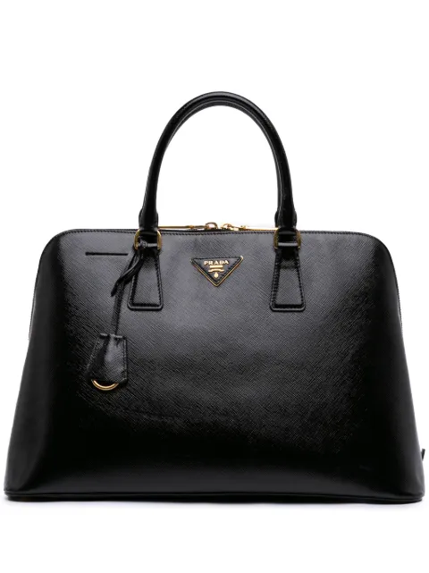 Prada Pre-Owned 2000-2024 Large Saffiano Vernice Promenade satchel