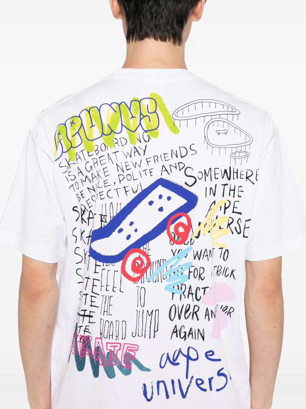 AAPE BY *A BATHING APE graphic-print T-shirt Wit