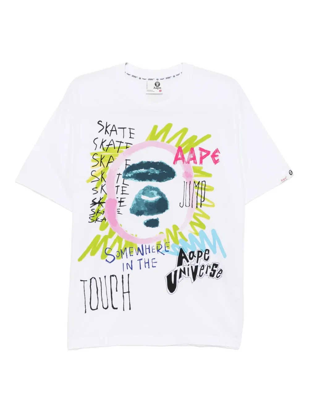 AAPE BY *A BATHING APE graphic-print T-shirt Wit