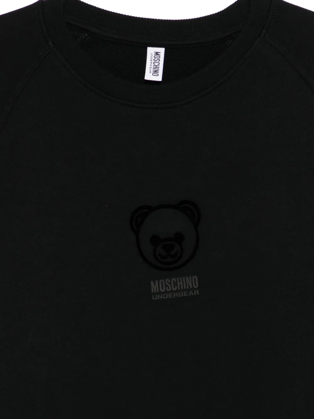 Moschino logo-patch sweatshirt - Zwart