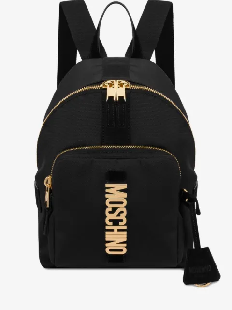 Moschino logo-plaque backpack