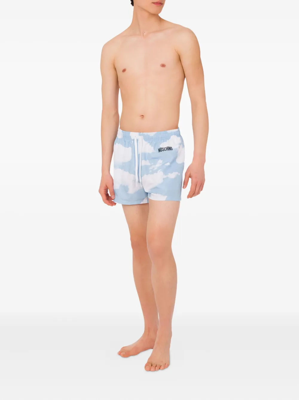 Moschino Zwembroek met print Blauw