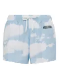 Moschino cloud-print swim shorts - Blue