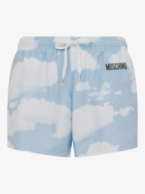 Moschino shorts de playa con estampado de nube