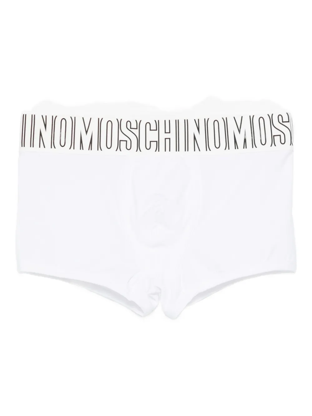 Moschino logo-waistband swim trunks - Bianco