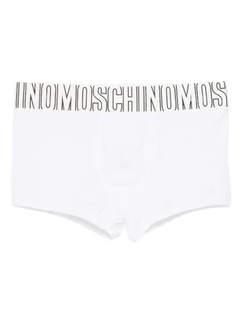 Moschino logo-waistband swim trunks 