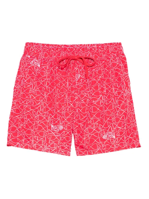 Moschino fish-print swim shorts