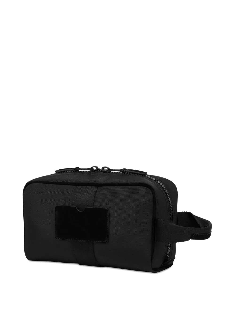 Moschino Leren tas met logoplakkaat Zwart