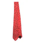 Moschino polka-dot silk tie - Red
