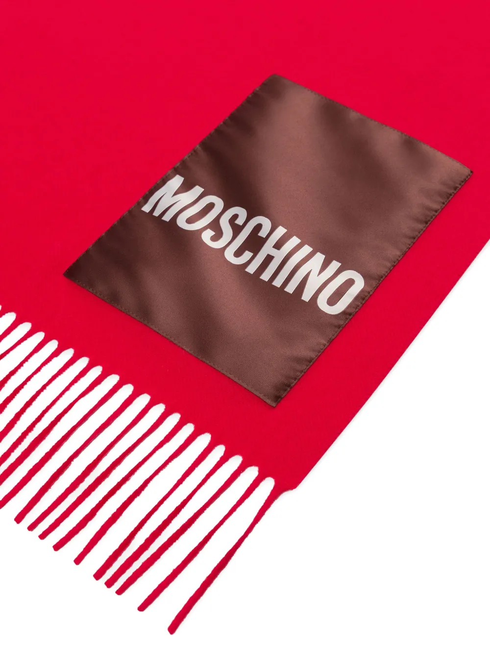 Moschino Sjaal met logopatch Rood