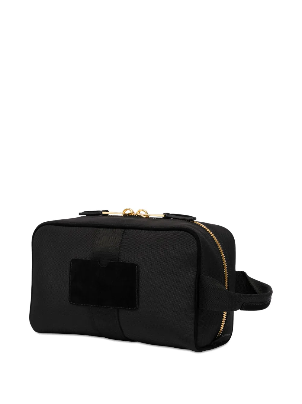 Moschino Toilettas met logoplakkaat en rits Zwart