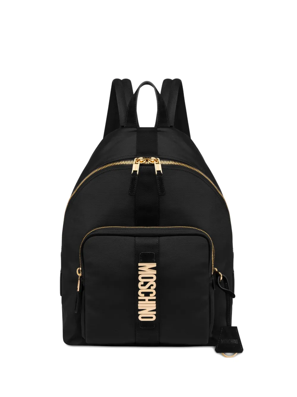 Moschino logo-plaque backpack - 00B - Nero