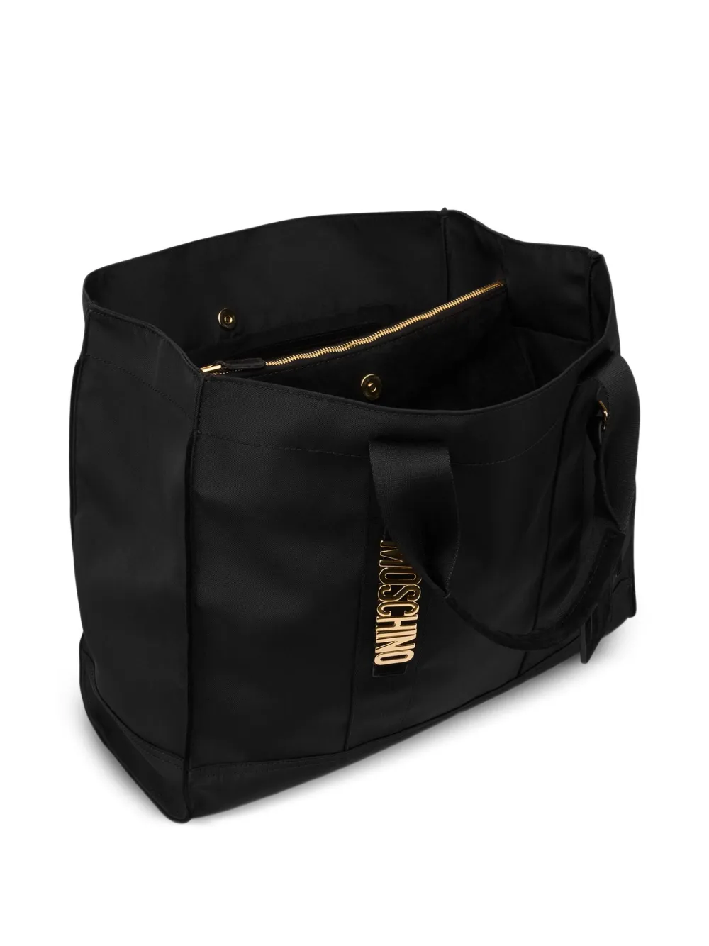 Moschino Heuptas met logoplakkaat Zwart