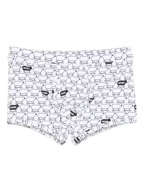 Moschino shorts de playa con ovejas estampadas