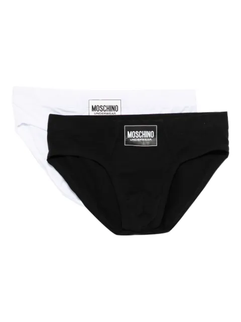 Moschino logo-patch briefs (pack of two)
