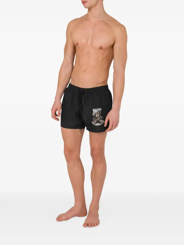 Moschino Teddy bear-print Swim Shorts | Black | FARFETCH