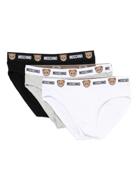 Moschino set de  dos piezas de ropa interior con logo en la pretina