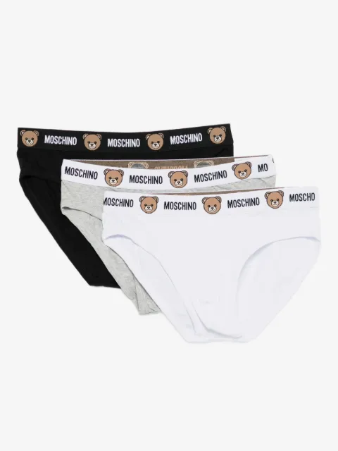 Moschino Teddy Bear logo-waistband briefs (set of three)