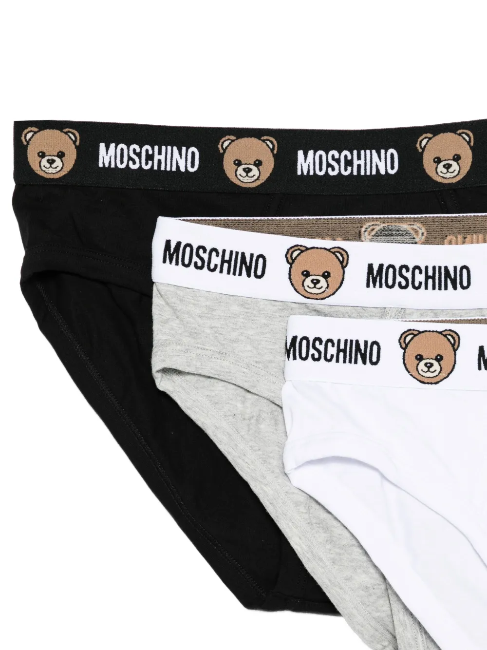Moschino Twee slips met logoband Zwart