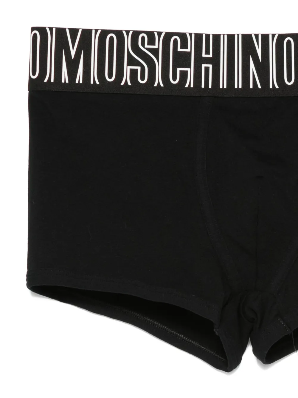 Moschino Zwembroek met logoband Zwart