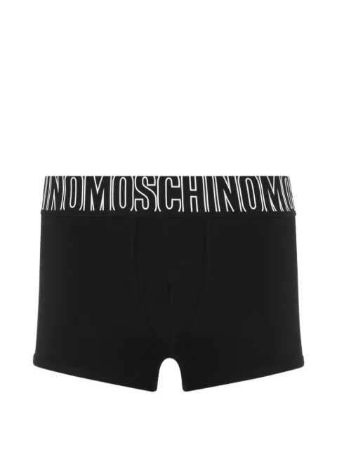 Moschino logo-waistband swim trunks 