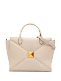 Valentino Garavani Pre-Owned 2018-2024 Medium Leather One Stud Top Handle Bag satchel - White