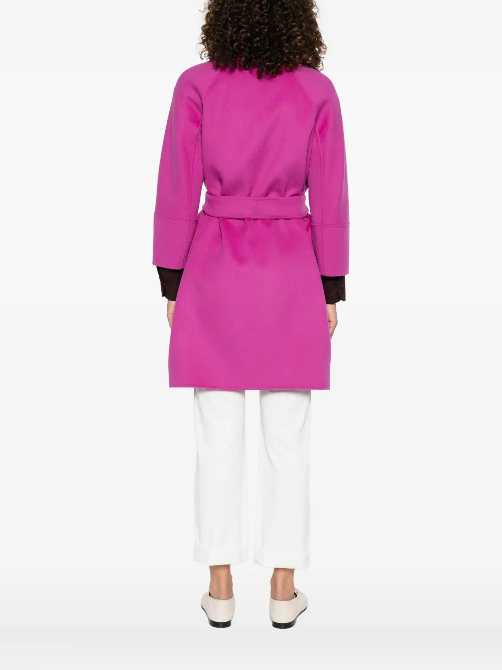 'S Max Mara Arona jas met ceintuur Roze
