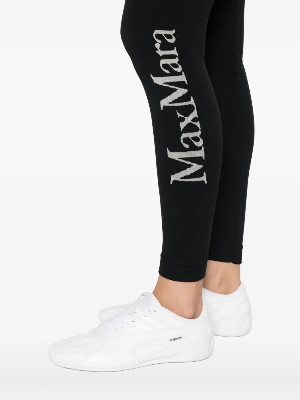'S Max Mara Legging met logo jacquard Zwart