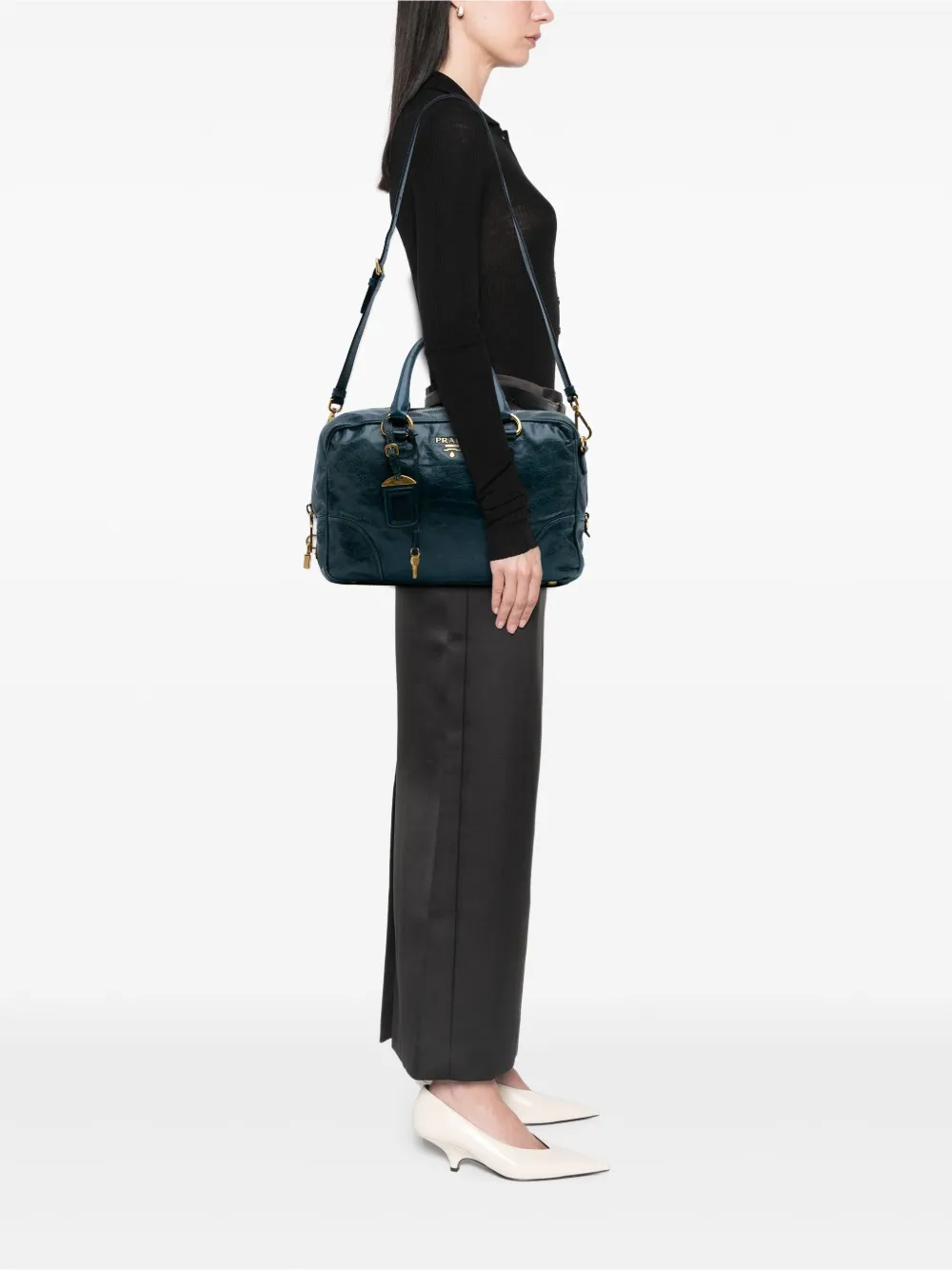 Prada Pre-Owned 2010-2024 Vitello Shine satchel | Pre-Owned | Image 2