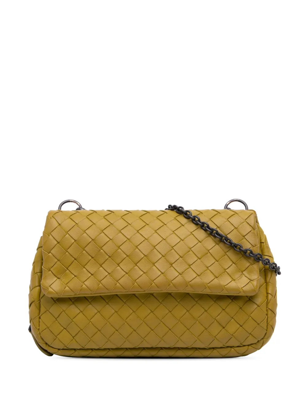 Bottega Veneta Pre-Owned 2012-2024 Mini Nappa Intrecciato Expandable Chain Flap crossbody bag | Yellow | Image 1