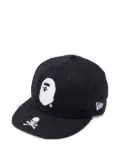 Mastermind Japan x A Bathing Ape logo-embroidered cap - Black