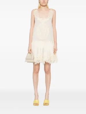 【Zimmermann】アカシア レーストリム ミニドレス Acacia Lace Trim Mini Dress Cream Multi Floral Online