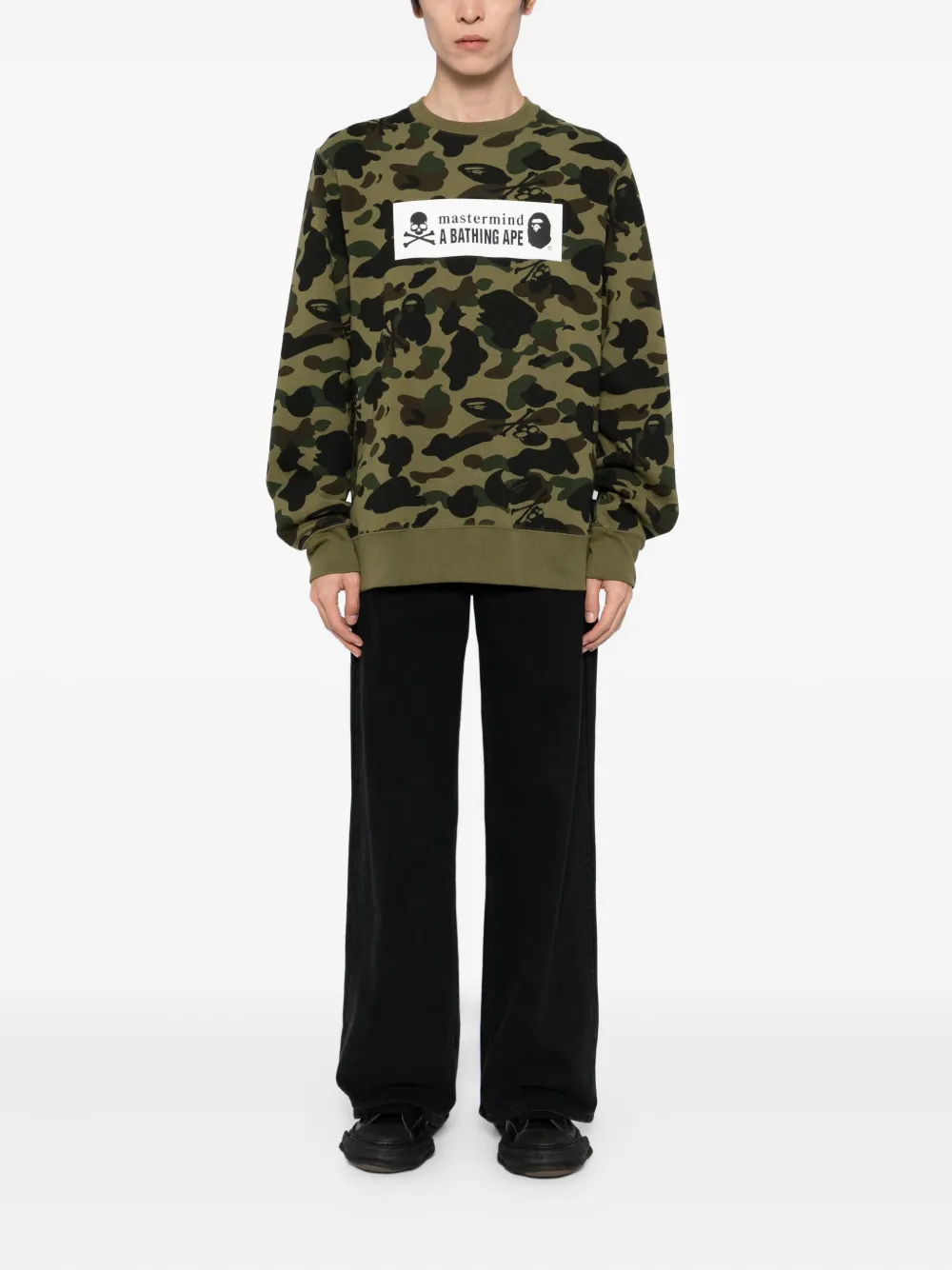 Mastermind Japan Sweater met logoprint - Groen