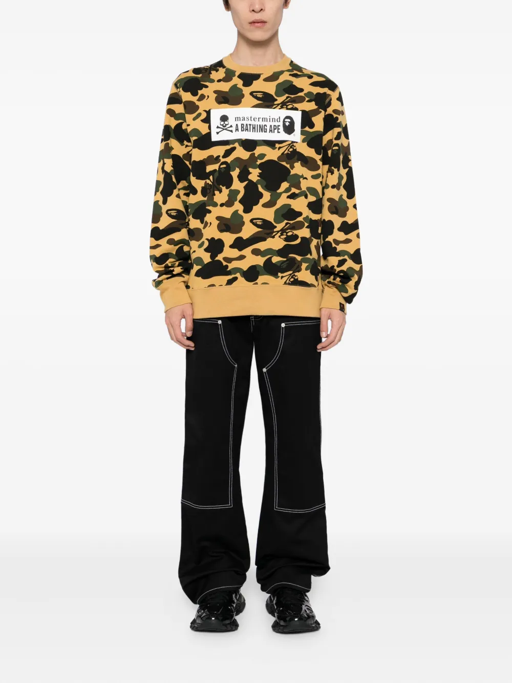 Mastermind Japan x A Bathing Ape sweater met lange mouwen - Bruin