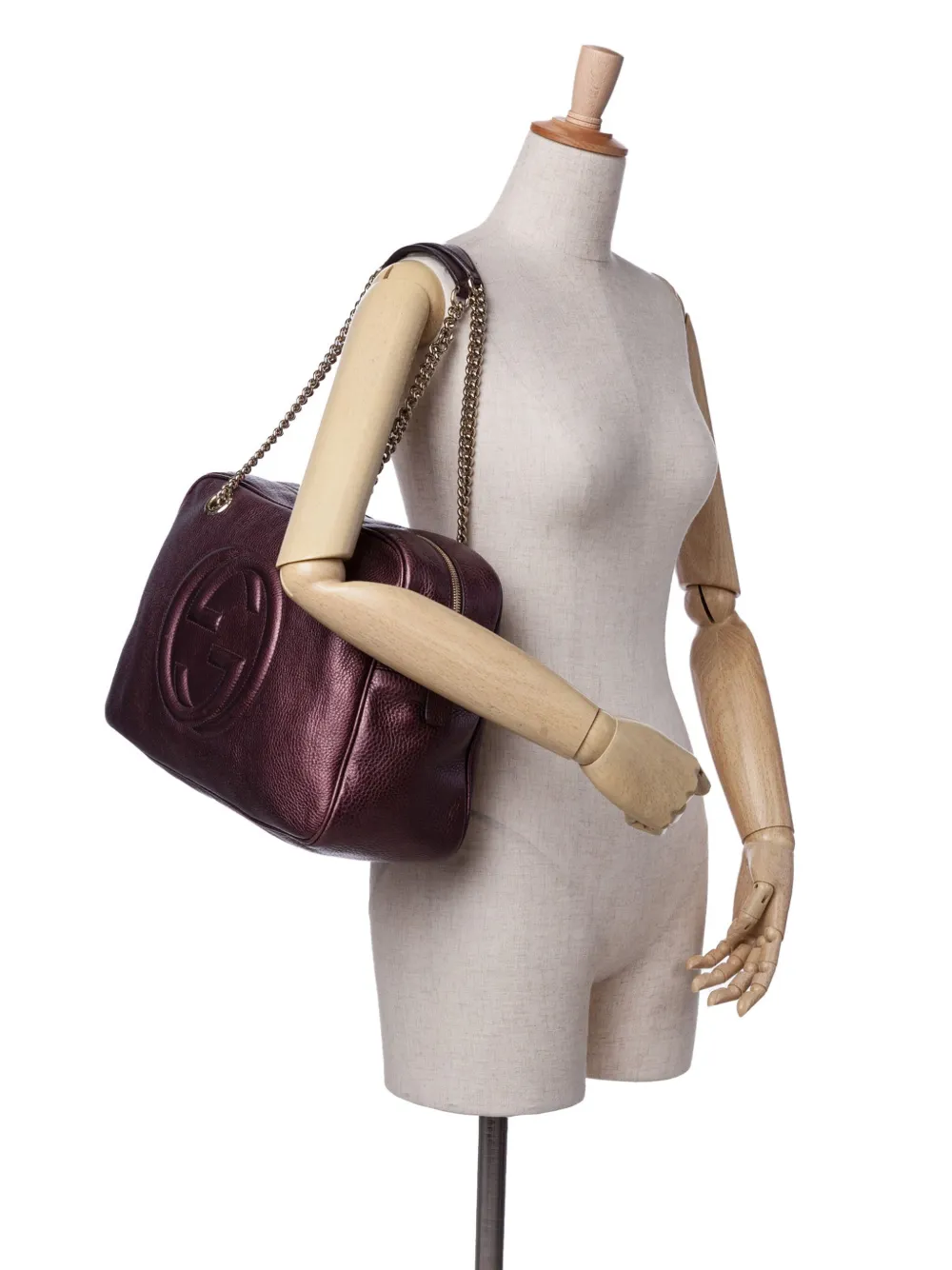 Gucci Pre-Owned 2016-2024 Metallic Leather Soho Chain shoulder bag | Pre-Owned | Image 2