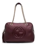 Gucci Pre-Owned 2016-2024 Metallic Leather Soho Chain shoulder bag - Red