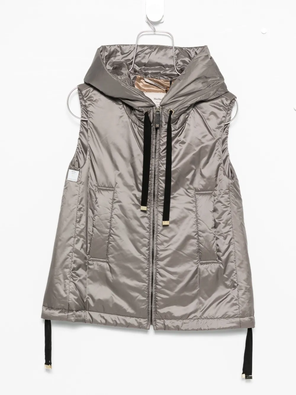 Max Mara Greengo hooded zip-front gilet Grijs