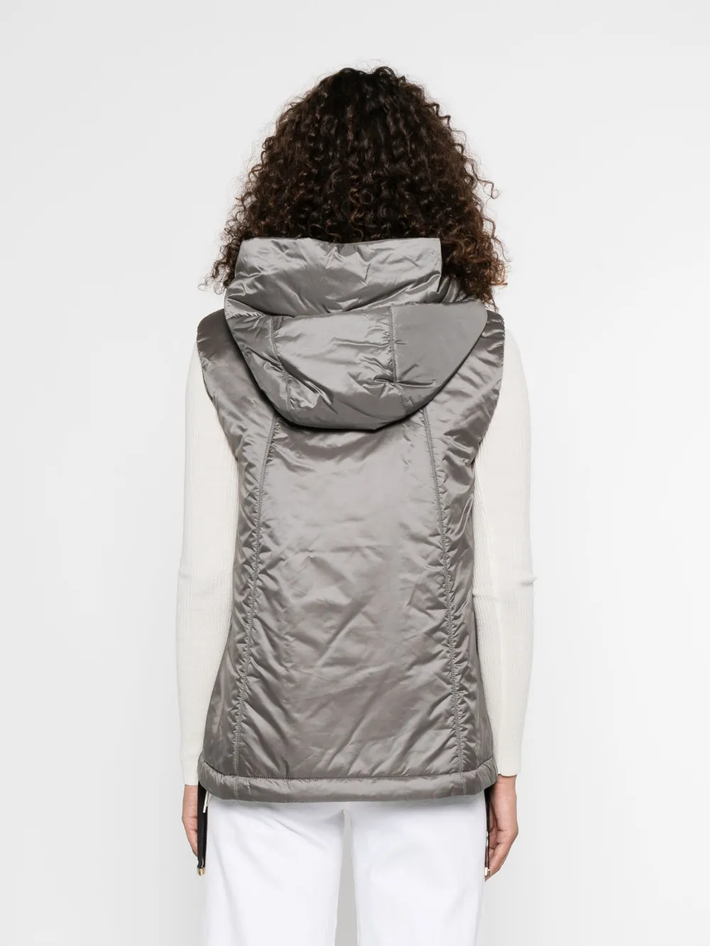 Max Mara Greengo hooded zip-front gilet Grijs