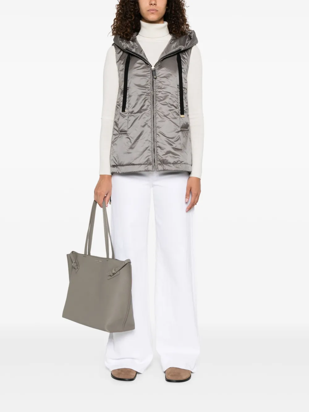 Max Mara Greengo hooded zip-front gilet | Waistcoats & Gilets | Image 2