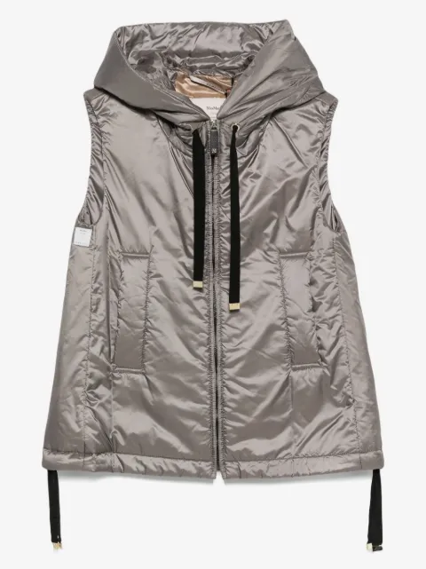Max Mara chaleco Greengo con capucha y cierre en la parte delantera