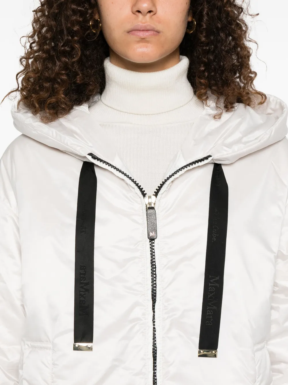 Max Mara Greenh hooded padded jacket Beige