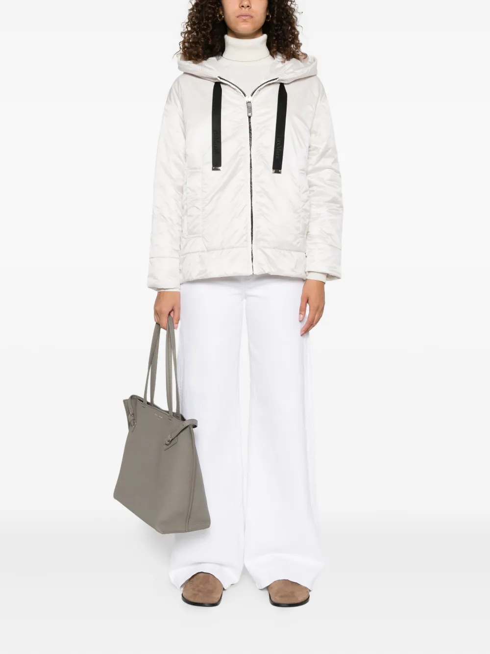 Max Mara Greenh hooded padded jacket Beige