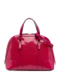 Gucci Pre-Owned 2016-2024 Medium Microguccissima Patent Nice Dome satchel - Pink