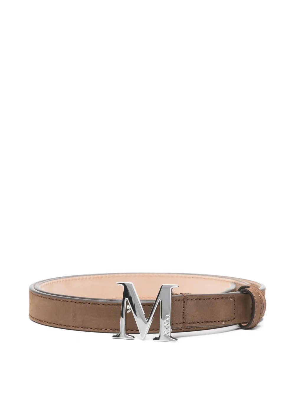 Max Mara Logo-buckle Suede Belt