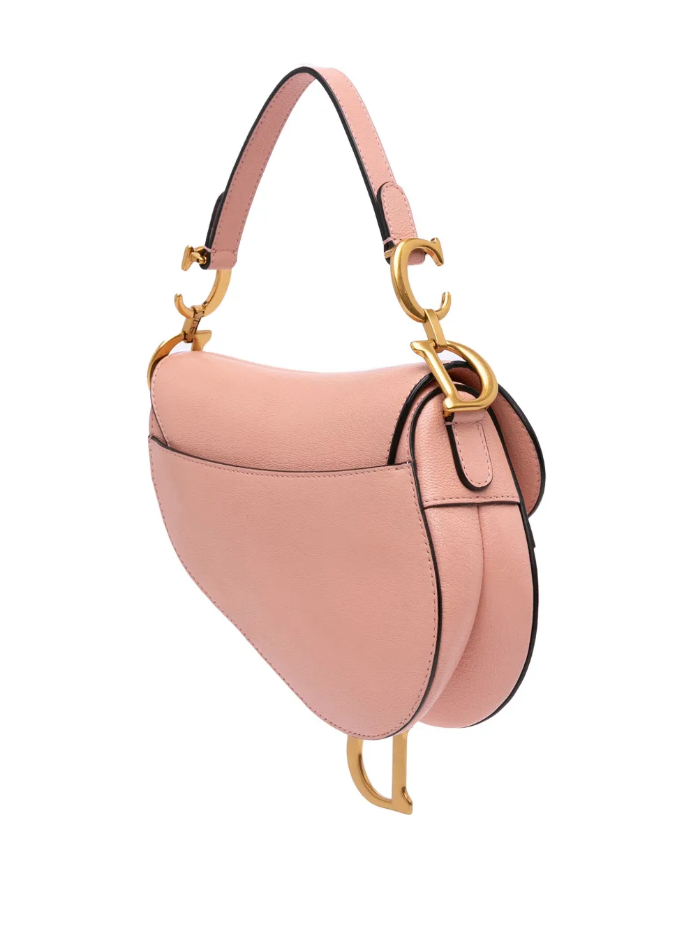 Pre-owned Dior 2020 Mini Goatskin Saddle Bag Satchel