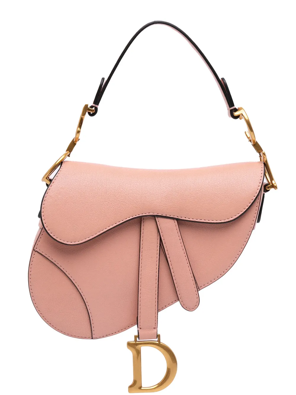Christian Dior Pre-Owned 2020 Mini Goatskin Saddle Bag satchel - ピンク Christian Dior Pre-Owned 2020 Mini Goatskin Saddle Bag satchel - ピンク